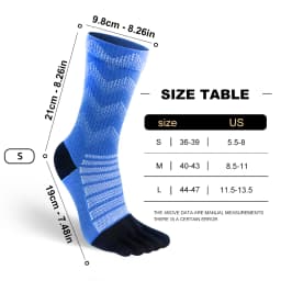 WRELS 1/3 Pairs Merino Wool Thermal Socks Men Moisture Wicking Thicken Warm Ski Hiking Cushioning Compression Sports Toe Socks