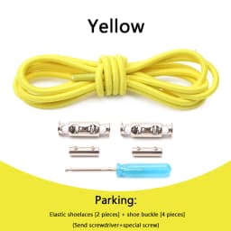 1 Pair No Tie Shoelaces For Sneakers Elastic Shoelace Metal Spring Lock Man And Woman Shoe Accessories Lazy Shoe Laces 100cm
