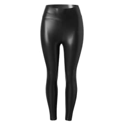 Solid Pu Leather Leggings Women's High Waist Faux Leather Stretch Skinny Long Leggings Plus Size Tights Bell Bottoms For Women