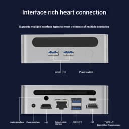 2025 GenMachine New Mini PC 5700U Windows 11 Ryzen Support Windows 11 DDR4 3200MHz AMD WiFi6 Max 64GB Diy Gaming Computer