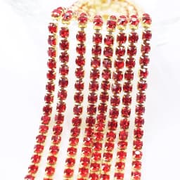 1 Yard Rhinestones Chain SS6- SS12 Gold Base Shine Crystals Stones Glue On Rhinestone Chain for Clothes Needlework Gems Crafts