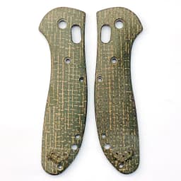 1pair Micarta Blade Handle Patch for BM 550 / 551 Knife Folding with Support Shaft Screw Knife Patch Material DIY Accessories