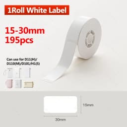 Niimbot D11 Label Sticker D110 D11H D110M Label Printer Paper self-adhesive Sticker Waterproof Pure White