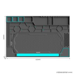 Heat Resistant Solder Mat Insulation Phone Repair Mat Screw Silicone Table Mat Set for Work Desk Maintenance Size 600MM*328MM