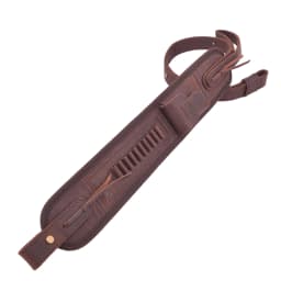 Leather Canvas Rifle Shotgun Carry Strap Ammo Sling Adjustable Gun Belt For Hunting Shooting .308 .22LR 12/16/20GA .357 30/30