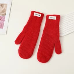 27CM Long Imitation Rabbit Hair Thickened Knitted Yarn Gloves Women Winter Keep Warm Cute Lovely Multicolor Elasticity Mittens