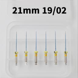 Glin Nickel Titanium Root Canal Dental Endo Files Blue Dental Rotary Files Use for Root Canal Cleaning Heat Activation 21/25mm