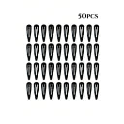 50pcs Simple Metal Bb Hair Clip 5cm Suitable For Daily Wear Holidays And Festivals Casual Children Girls Hair Cards Hair Clips