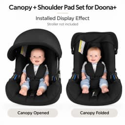 3-Piece Replacement Canopy & Shoulder Pads Compatible With Doona+ Car Seats And Strollers - Soft Fabric Thickened Design