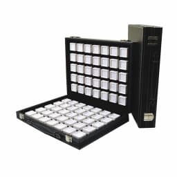 Diamond Storage Box Gemstone Organizer PU Leather Gems Travel Showcase Stone Loose Diamond Piercing Jewelry Display Box