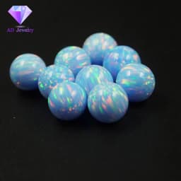 3mm-8mm Round Opal Beads With Full Hole Gemstones 78 Colors Synthetic Stones For Jewelry Making