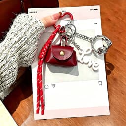 New Woven Rope Heart Keychain DIY Sweet Pendant Heart Bag Hanging Charm Keyrings Accessories For Women