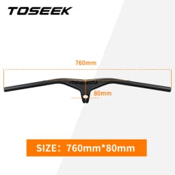 TOSEEK Mtb Handlebars And Stem 28.6mm-17Degree Carbon Integrated Handlebar For Mountain Bike 660~80070/80/90/100mm Bicycle Parts