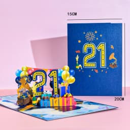 Anniversary Card, Pop Up 1st 18th 21th Birthday Card, Anniversary Number Greeting Cards for Wedding Wife Husband Girlfriend