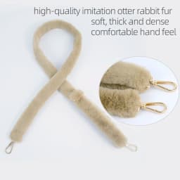1 Pc Winter Warm Long Length Adjustable Plush Bag Strap Replacement Furry Belt for Women Shoulder Crossbody Bags Accessories