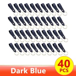 1/100pcs 8Color PU Leather Keychain Business Gift Suitable for Men and Women Car Key Strap Waist Wallet Keychains and Keyrings