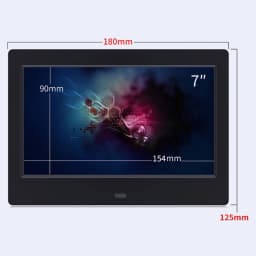 7 Inch HD Digital Photo Frame Full-View Screen Video Photo Electronic Album Support Music/Video/Photo Calendar Clock