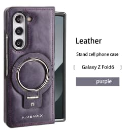 Magnetic Ring Holder Leather Case For Samsung Z Fold8 Ultra Z Fold 8 7 6 5 4 3 For Magsafe Wireless Charging Shockproof Cover