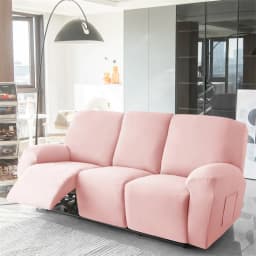 1/2/3 Seater Soft Recliner Sofa Cover Solid Color Simple Single Sofa Slipcover Relax Couch Armchair Protector Case Removable
