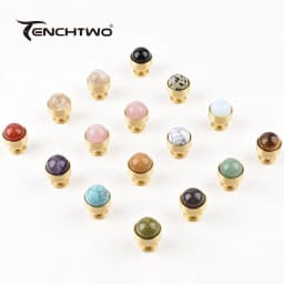 Natural Agate Crystal Handle Jewelry Gift Box Decorative Handle Drawer Pulls Furniture Handles Dresser Vanity Cabinet Door Knob