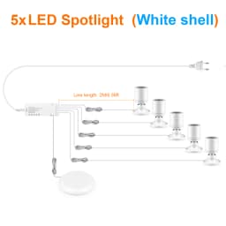 10PCS 5PCS Cabinet LED Lighting Kit 12V 3W LED Spotlight Downlight With Dimmable Touch Switch For Exhibition Case Counter Shelf