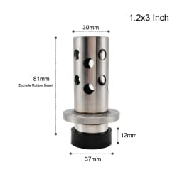Professional Casting Flask with Rubber Base Perforated Stainless Steel Cylinder for Lost Wax Making Mold Jewelry Tools
