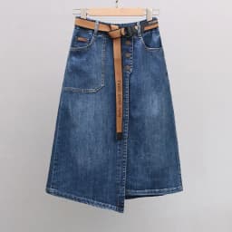 Irregular Denim Skirt Women Spring Summer New 2026 Elastic waist Joker A-line Buttocks Wrapped Skirts For Ladies Casual Clothing