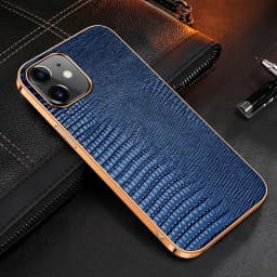 Genuine Leather Case For iPhone 13 12 11 Pro MAX 12 Mini 12Pro 13Pro 11Pro X XR XS Max Case Luxury Plating Soft edge Back Cover