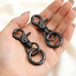 2pcs Metal Spring Key Holder Clips, Quick Release Keychain Hooks for Key Sets, Bag Accessories Men's Keychain