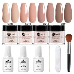 10pcs/set Nail Dipping Powder Natural Dry No Lamp Cure DIY Nail Art Decoration Pigment Dust Glitter Long Lasting Nail Supplies