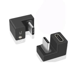2-Pack USB C Male to Female U-Shape Adapter, 10Gbps High-Speed Data Transfer & Charging Converter for Laptop, Phone