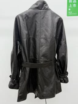 Office Ladies Loose Single-Breasted Genuine Leather Jackets Solid Color Turn Down Collar Long Sleeves Pockets Sheepskin Outwear
