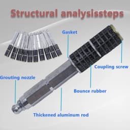 100pcs Grout Packers Injection Packer Nozzle Grout Packer for High Pressure Grouting Injection Packer