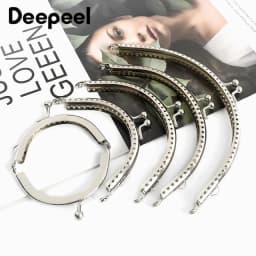 10Pcs 6.5-15.5cm Metal Silver Bag Handles Purse Frame Kiss Clasp for Handbag Handle DIY Wallet Sewing Brackets Bags Accessories