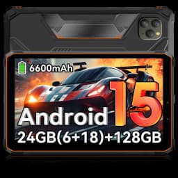 Blackview Active 5 Rugged Tablet [No EU Charger] 6GB+128GB 8.68'' Android 15 IPS 6600mAh Doke AI 16MP NFC Fingerprint