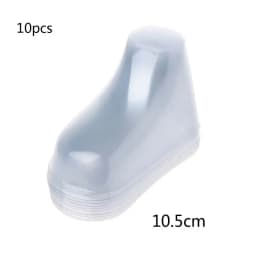 10Pcs Clear Plastic Baby Booties Display Socks ReusableChild Booties Showcase Holder 8-12cm Baby Feet Supports PVC Plastic Rack