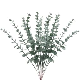 15pcs Artificial Eucalyptus Stems Gold Faux Eucalyptus Branch Wedding Bouquet DIY Decor Home Party Table Christmas Decorations