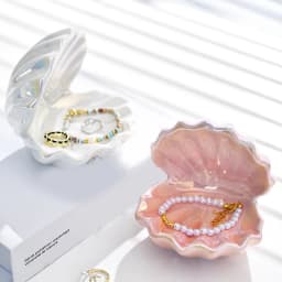 Seashell Jewelry Tray Key Holder Ring Dish Necklace Storage Display ganizer Shell Bowl Trinket Box wedding Seashell gift Boxes