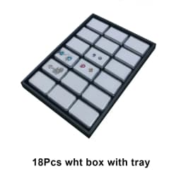 Clear Loose Diamond Storage Box 40x40mm Gemstone Packaging Organizer 57x37mm Pendant Jewelry Display Tray for Stones Showcase