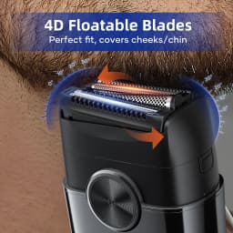 KENSEN S26 Electric Shaver for Men 4D Floating Blades Foil Shavers Waterproof 8000RPM Beard Trimmer Portable Mini Electric Razor