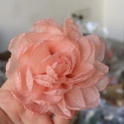 5PCS/Lot 9.5CM Handmade Large Chiffon Fabric Artificial Flower For Wedding Dress Hats Decoration