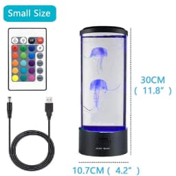 LED Jellyfish Lamp Ambient Night Light Remote Control Color Changing Decorative Lights Aquarium Birthday Gift For Children USB