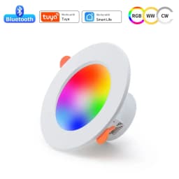 Tuya Smart LED Downlight 220V 10W Bluetooth RGB Dimmable Ceiling Lamp RF 2.4G Remote Smart Life APP Control Bedroom Living Room