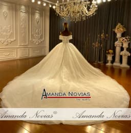 Customized NS4352 Off The Shoulder Straps Wedding Dress Ball Gown