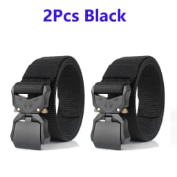 Nylon Braided Tactical Belt Men's Outdoor Quick Release Buckle Military Belt Casual Training Hunting Golf Trouser Waist Belt