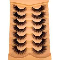 New 7 Pairs of Thick, 3D Simulation Mink Fur Fake Eyelashes Short, Dramatic Fake Eyelashes Wholesale Full Line Fake Eyelash Make