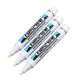0.7/1.0/2.5MM White Marker Pens Oily Waterproof Permanent Paint Markers For Wood Plastic Leather Glass Stone Metal Art Supplies