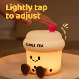 Milk Tea Cup Led Night Light Bubble Tea Cartoon Rechargeable Table Lamp Dimmable Kid Girlfriend Gift Popular Desk Bedroom Decor