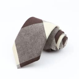 Mens Ties 7cm Classic Cotton Handmade Skinny Grey Brown Striped  Neckties Narrow Collar Slim Plaid Casual Tie Accessories Gift