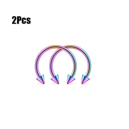 Punk C Shape Steel Nose Ring Horseshoe Lip Ring puncture Hook Clip Earrings Septum No Allergic Body Piercing Jewelry Nose Rings